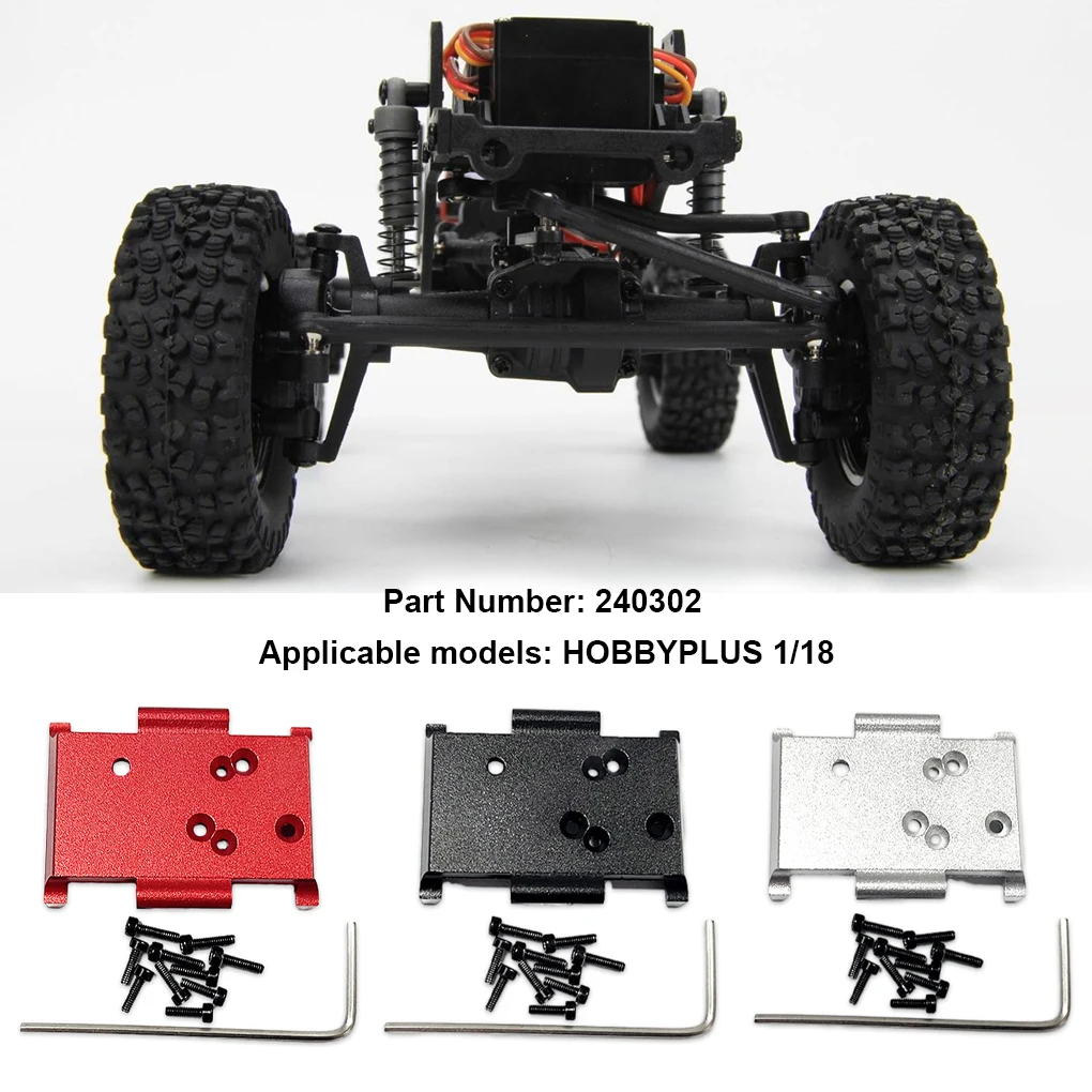 Alloy Gearbox Mount Fixed Plate Transmission Mount Hobby Plus 1/18 CR18P Rock Van FMS FCX24 240302 RCGF RC Crawler Upgrade Parts