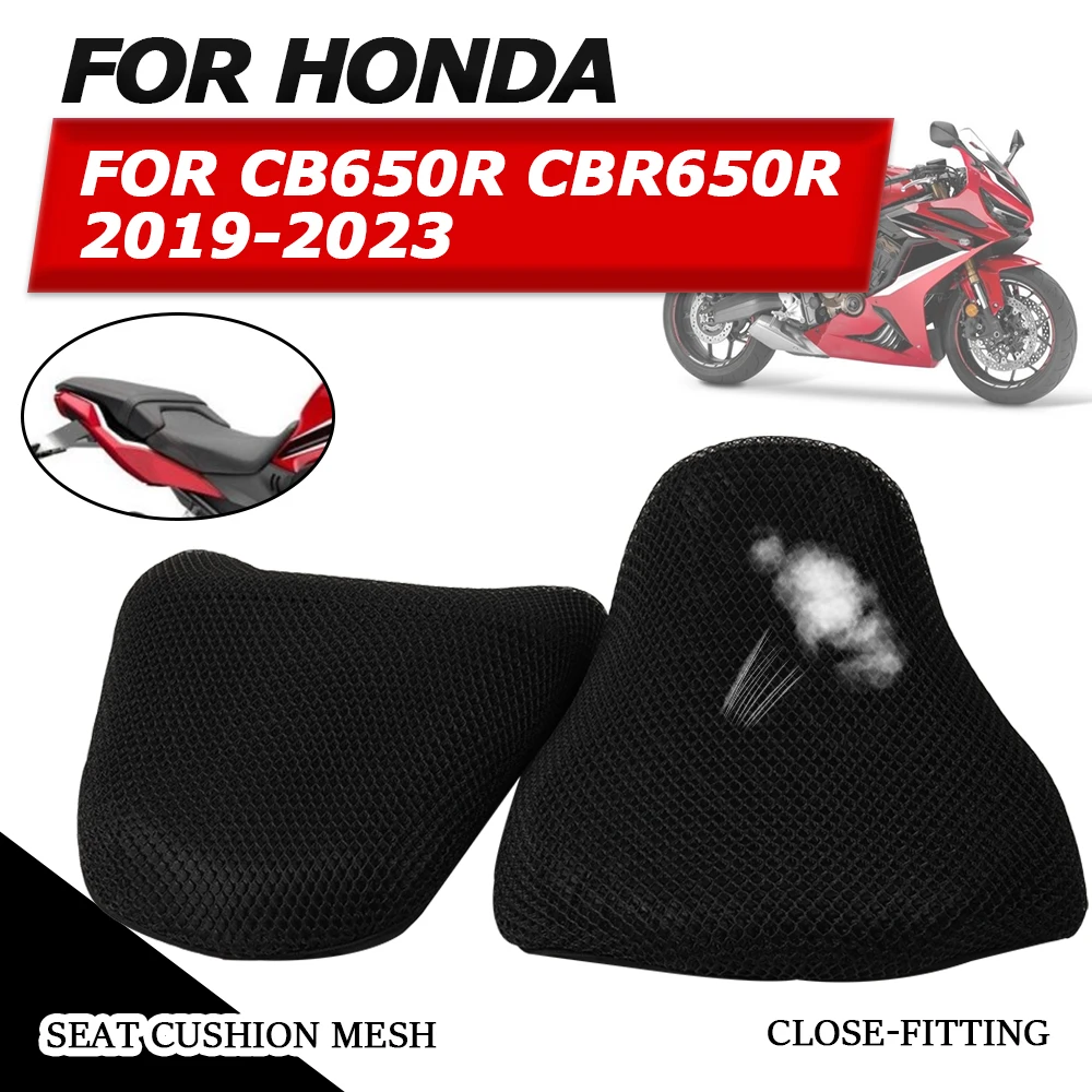 Motorcycle Seat Cushion Cover Anti-Slip 3D Mesh Fabric Breathable Waterproof For HONDA CBR650R CB650R CBR 650 R CB 650R 2022