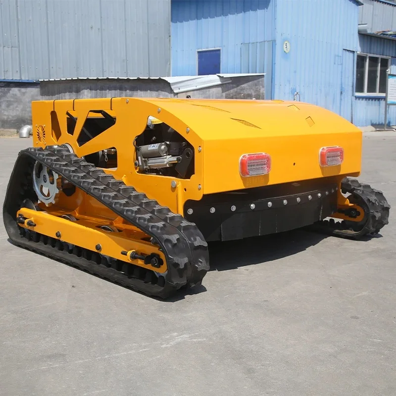 Powerful 4 Stroke  Self-propelled Crawler Remote Control Lawn Mower Flail Mower Farm Garden Forestry