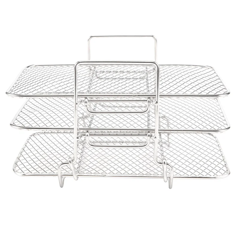 B51CNEW! Air Fryer Rack For Ninja Dual Air Fryer 304 Stainless Steel Multi-Layer Dehydrator Rack Toast Rack Air Fryer Accessorie