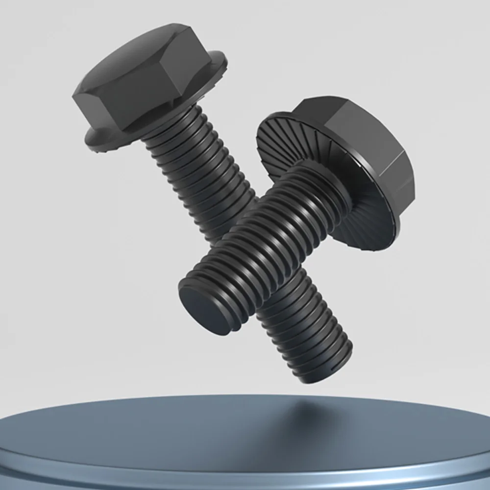 10.9 Grade Serrated Flange Hex Head Screws M5 M6 M8 M10 M12 M14 M16 Alloy Steel Auto Chassis Engine Mounting Hardware Bolt