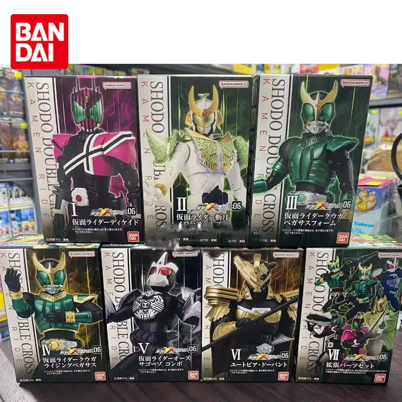 Bandai Original Kamen Rider Shodo XX6 Decade OOO Anime Action Figures Toys for Boys Girls Kids Gift