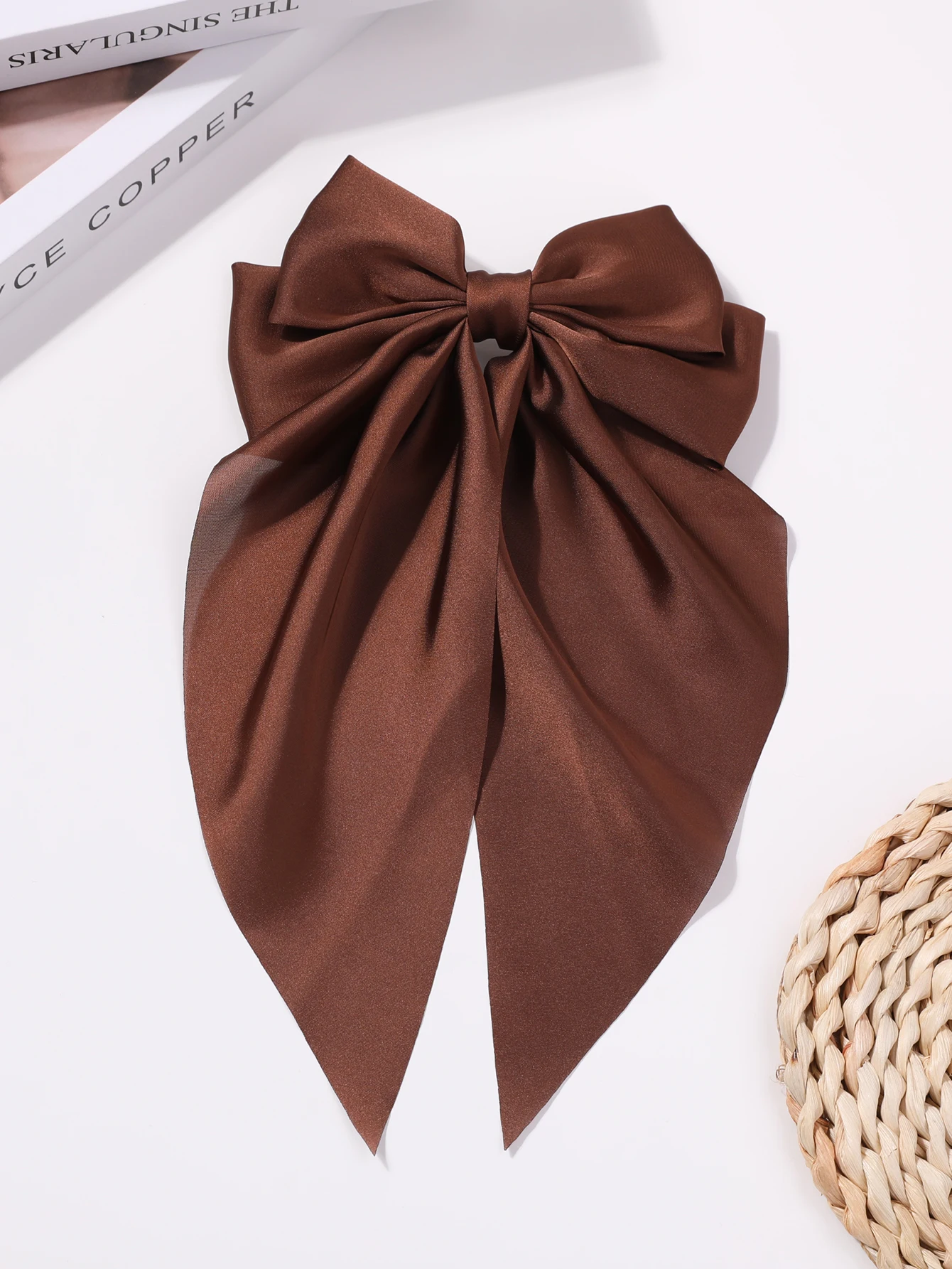 Three-dimensional bow ribbon headdress hairpin girls\' number hairpin hair band spring clip top clip simple super fairy ribbon he