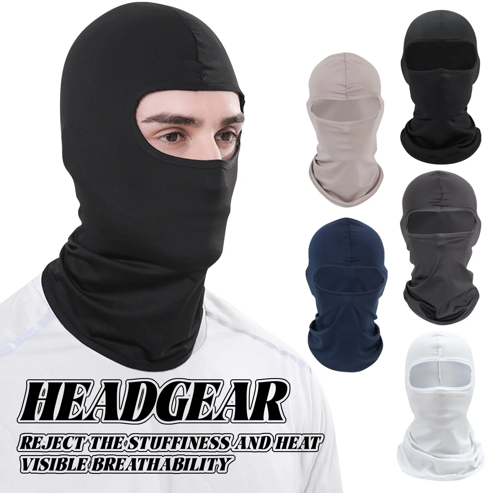 

Солнцезащитный козырек, ледяная шелковая полнолицевая маска, уличная рыбалка, мотоциклетная ветрозащитная маска для защиты от ультрафиолета, капюшон, черная Балаклава, маска