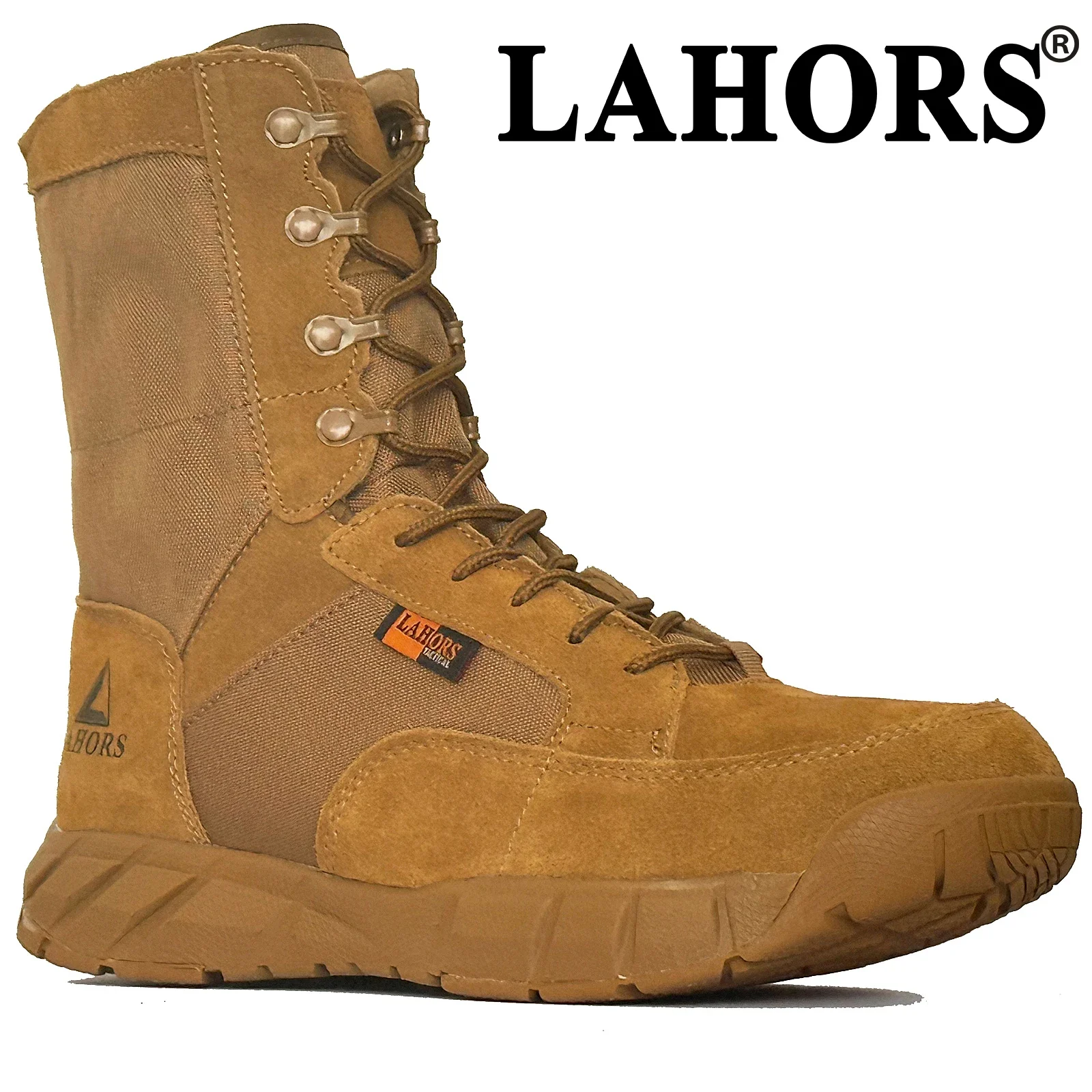 LAHORS® Original Lightweight Man Tactical Boots With Zip Combat Training Lace Up Waterproof Outdoor Hiking Breathable Shoes