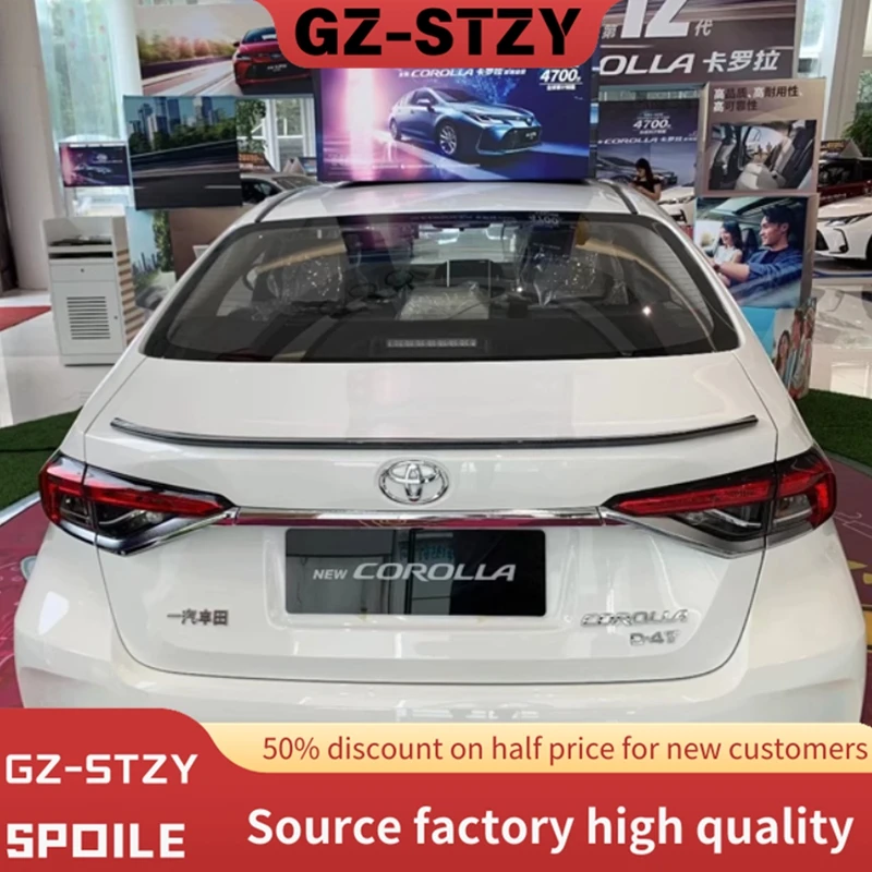 

For Toyota Corolla Car Accessories Spoiler 2019 2020 2021 ABS Material Sedan Auto Trunk Rear Lip Wing Tail FIN Refit