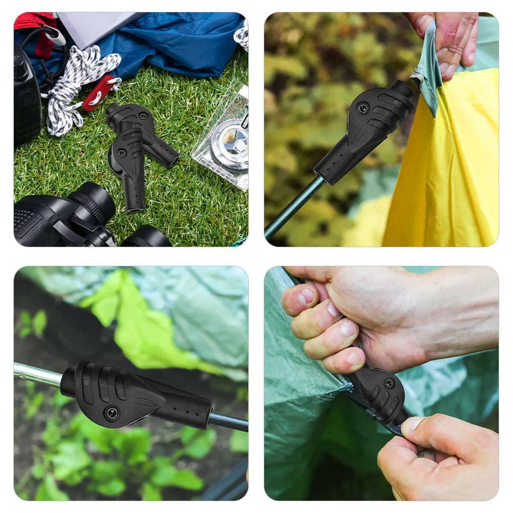 

4Pcs Tent Folding Joint Longevity Economical Affordable Plastic Fittings Greenhouse Sheds Shelf Garden Support Structure