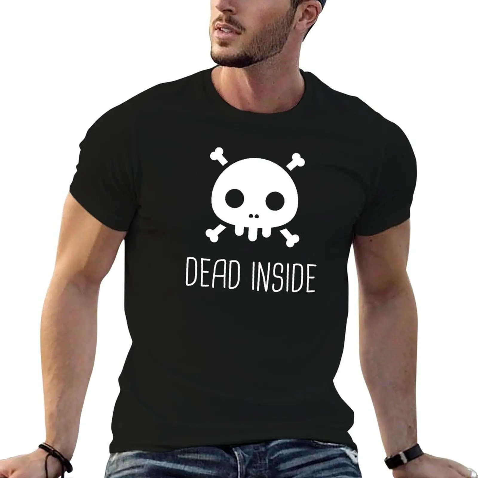 

Dead Inside Cute Emo Skeleton Skull T-Shirt t shirts with prints t shirt custom print T-Shirt