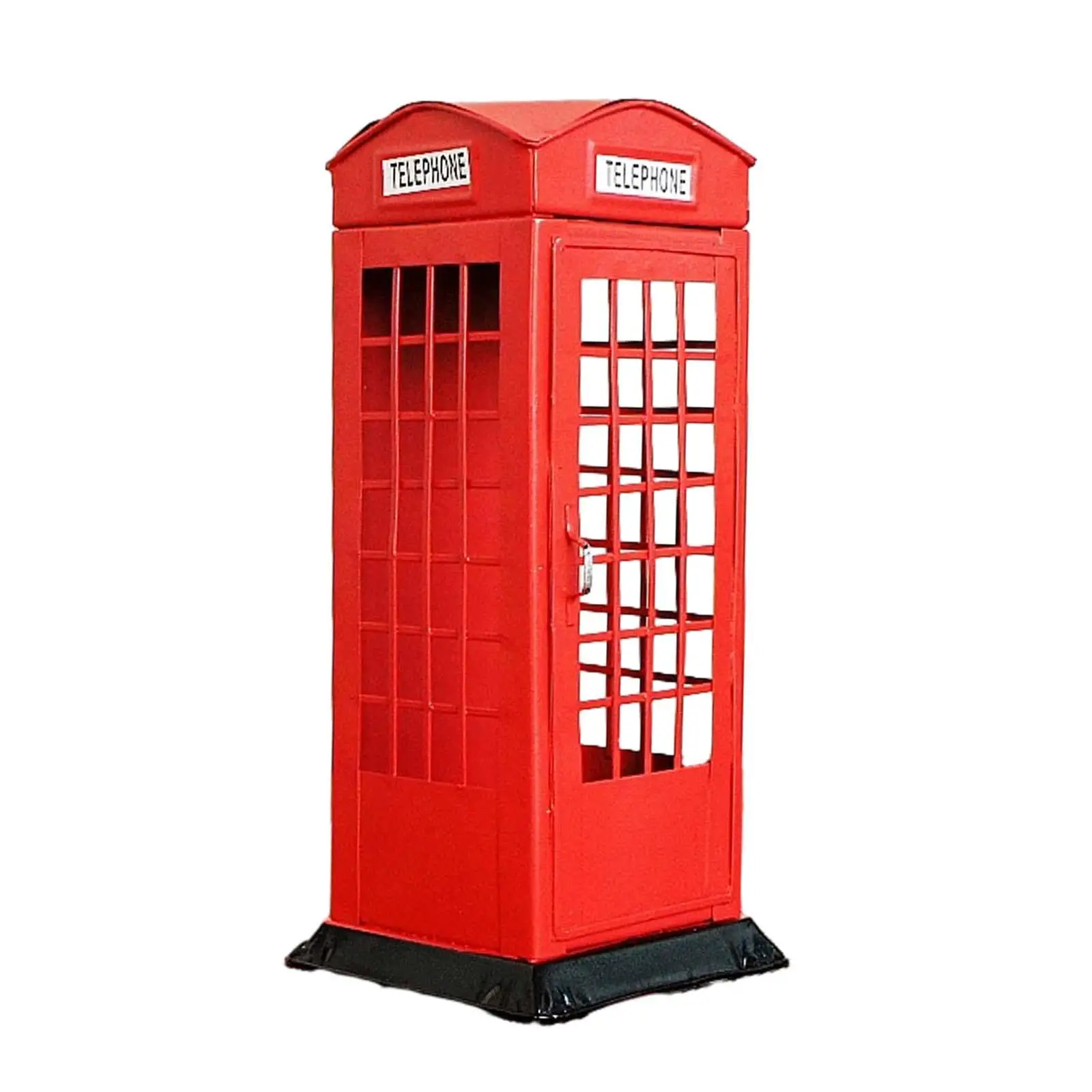 Telephone Booth Piggy Bank Saving Pot, Tabletop Ornament, Creative Metal Figurine Money Pot, Money Box, Birthday Gifts
