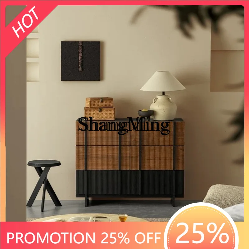 

FG living room medieval color matching tea cabinet, bedroom storage cabinet solid wood sideboard