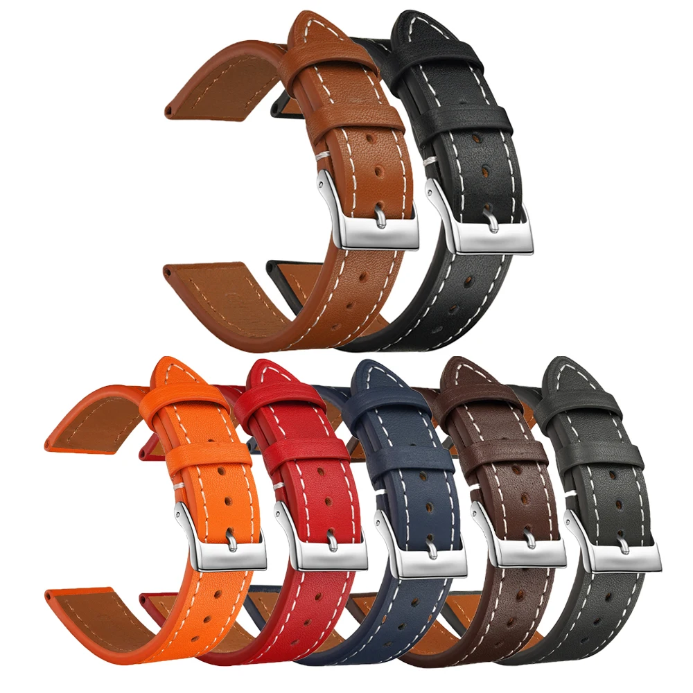 

Full-Grain Leather Watch Strap 12mm 14mm16mm Women Watch Bands 18mm 20mm Strap For Men Calfskin Wrist Belt Soft