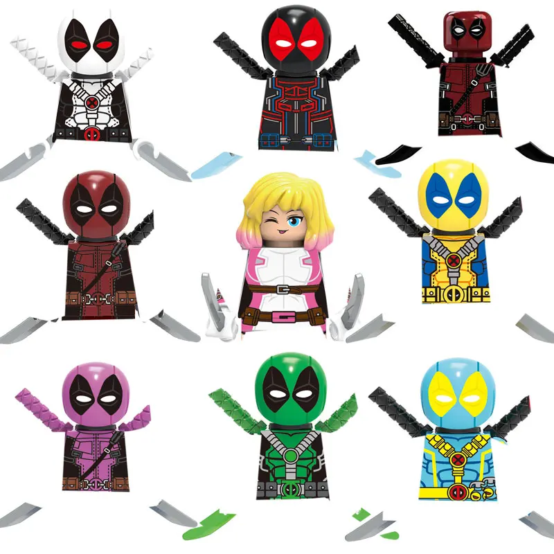 Movies Super Heroes The Deadpool Gwenpool Model Building Blocks Anime Bricks Action Figure Toys For Children Kids Gift