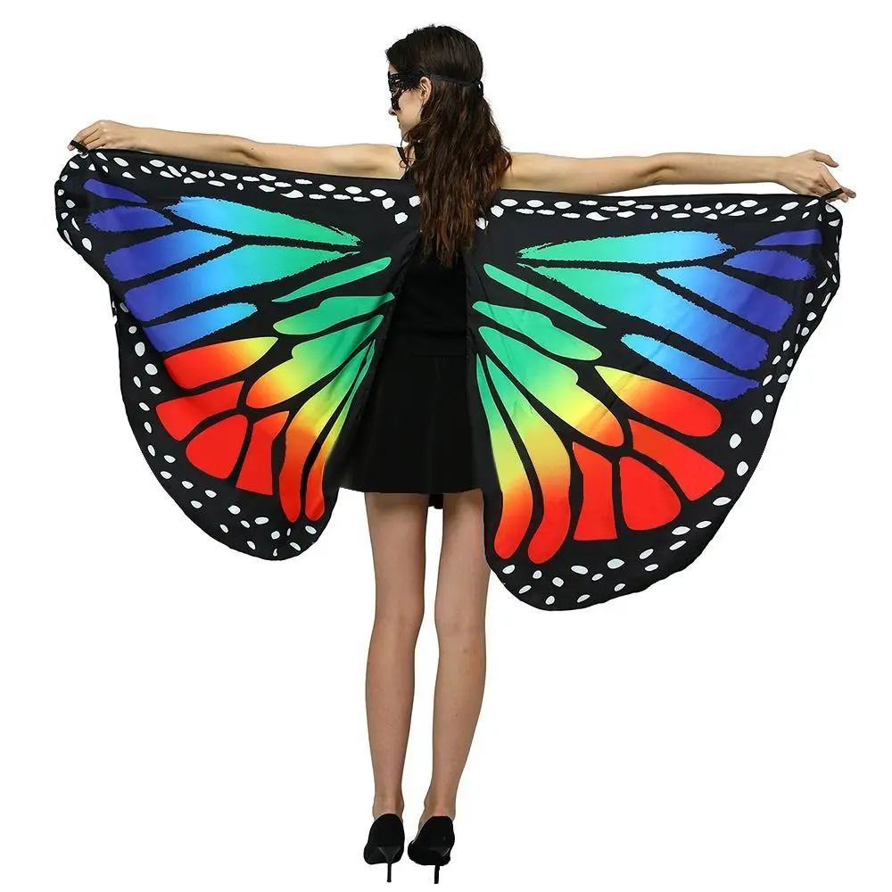 Halloween Party Favor Fairy Cosplay Accessory Butterfly Wings Shawl Cloak Butterfly Scarf Butterfly Costume
