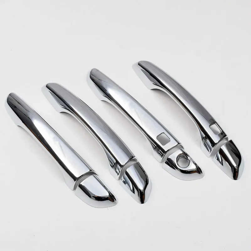 For Hyundai Tucson 2015 2016 2017 2018 2019 Carbon Fiber Chrome Car Door Handle Bowl Cover Trim Sticker Styling Accessories