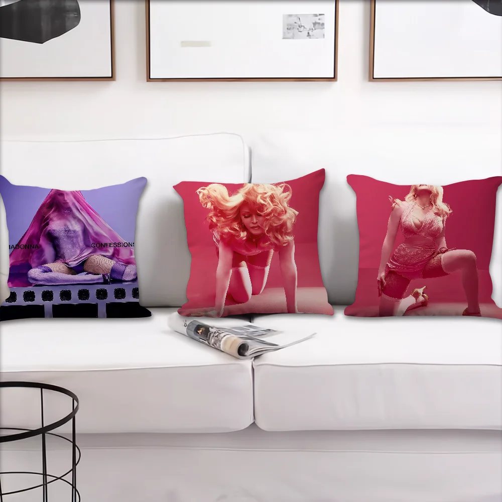 Cushion Cover Sofa Living Room Bedroom Headboard Backrest Cushion Square Cushion M-Madonna Nap Time Confessions Pillow Case