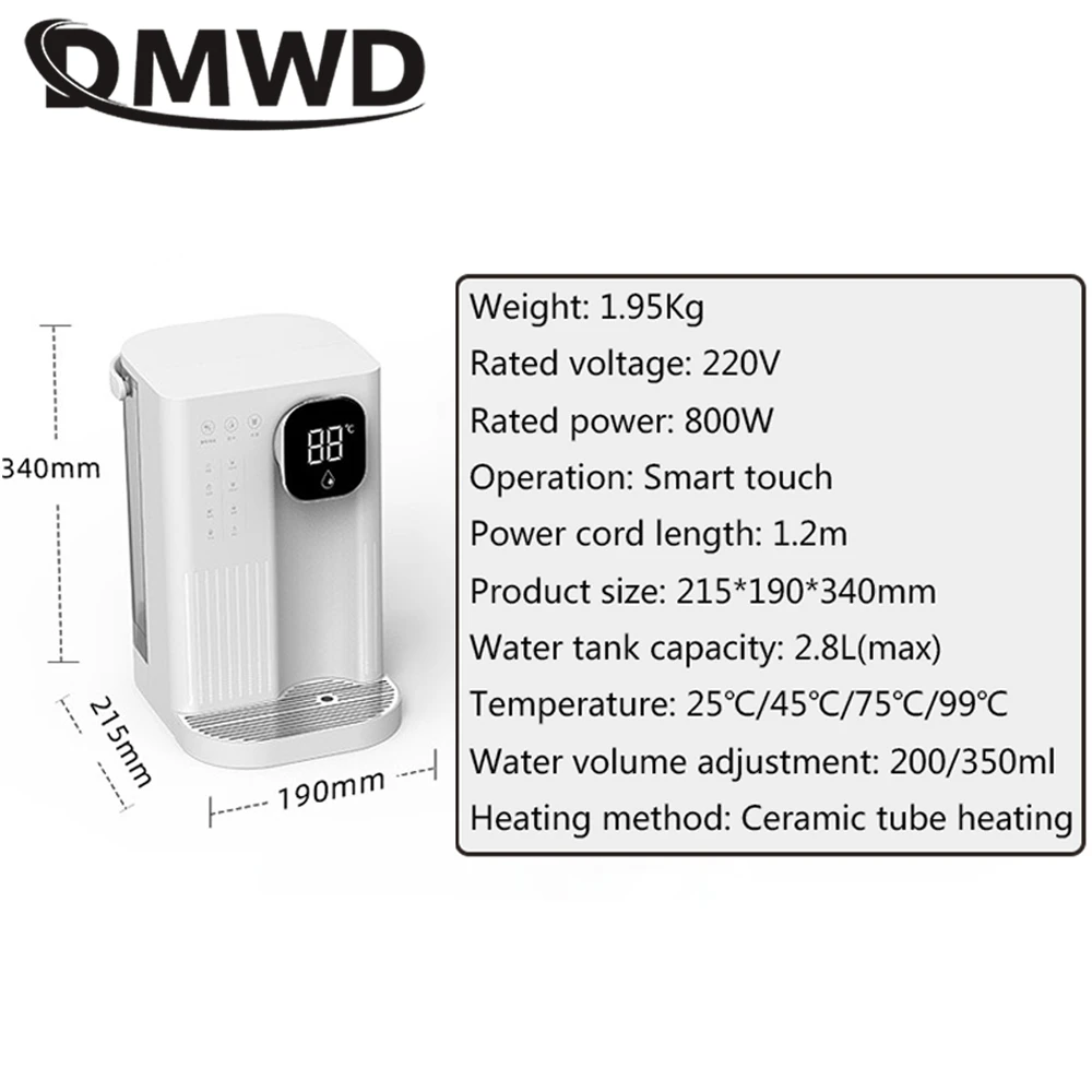 2.8L gospodarstwa domowego natychmiastowo gorący dozownik do wody czajnik elektryczny wrzący maszyna ekspres do herbaty pulpit grzejnik automat do