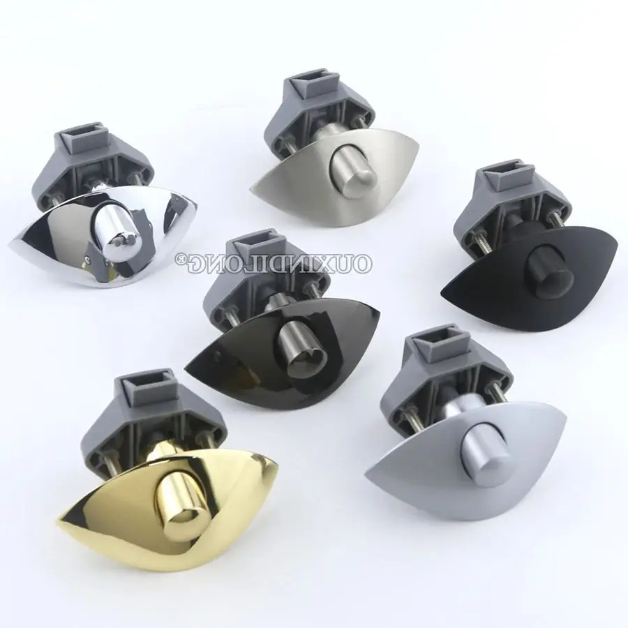 10PCS Zinc Alloy Half-moon Push Lock Keyless Push Latch Wardrobe Drawer Cabinet Lock Furniture Housing Caravan RV Handle Locks