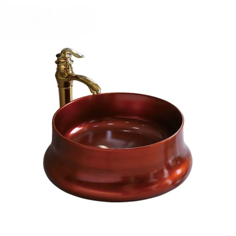

European Bathroom Sink Hotel Supplier Round Sink Ceramic Sink