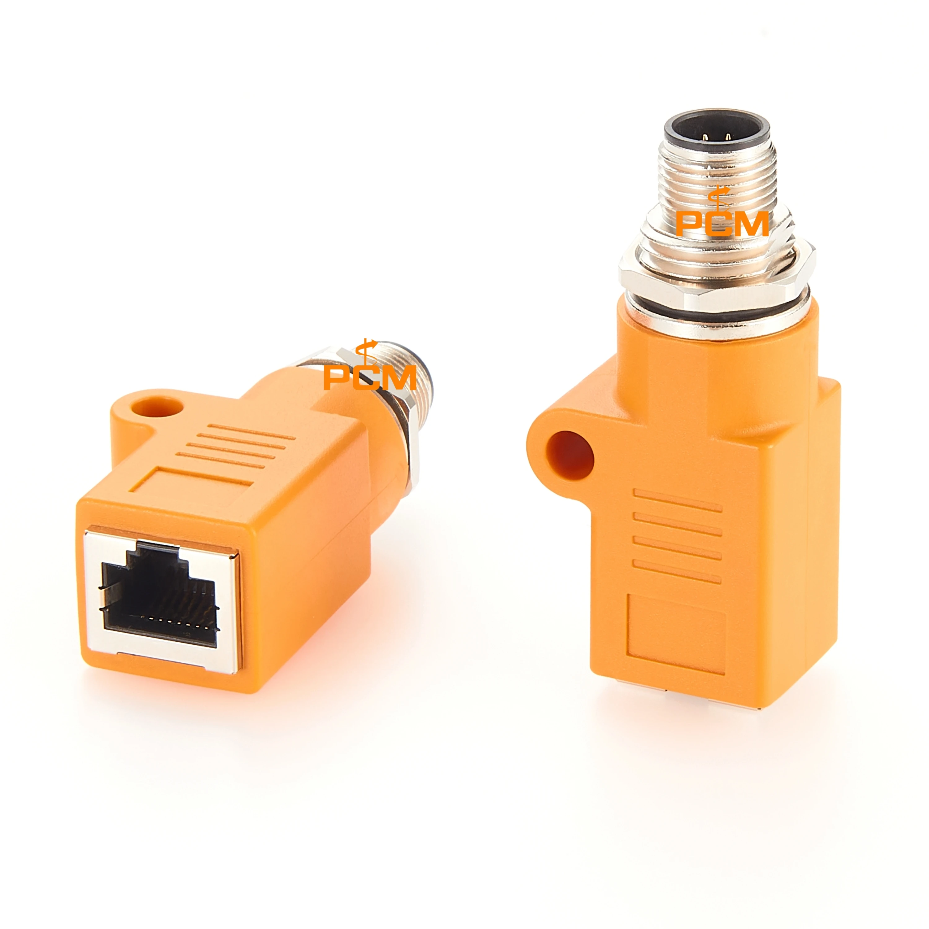 8 Pin M12 A type A code Adapter Panel Mount Bulkhead Connector Sensor Connector Industrial Ethernet LAN Port M12 to RJ45