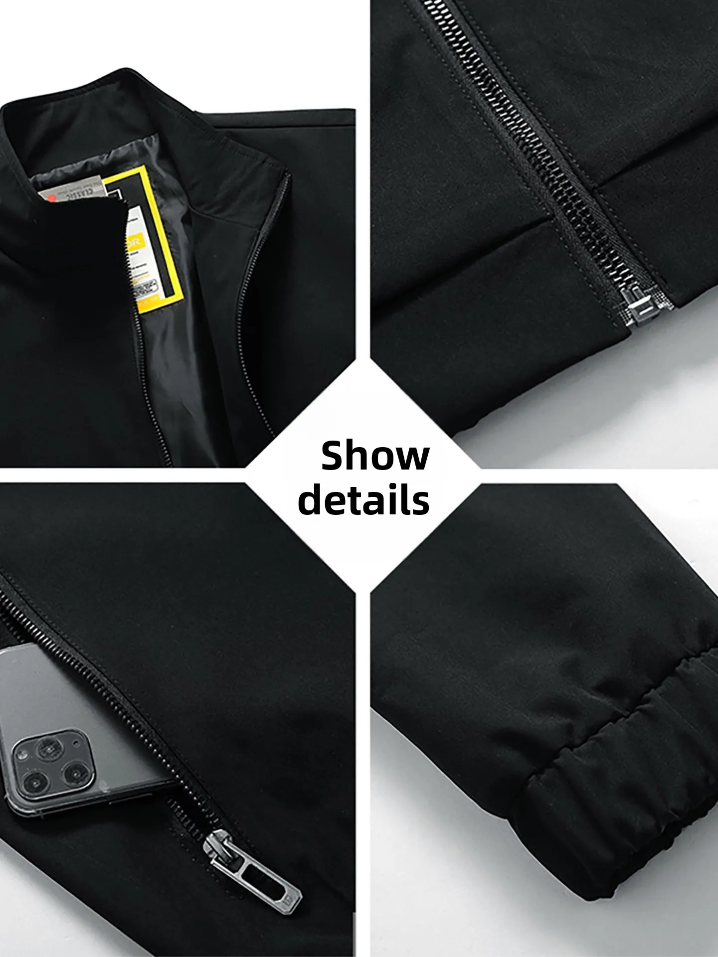 

Повседневная тонкая мужская куртка на весну и осень, новая тенденция, молодежная универсальная куртка с рисом St Man, свободная посадка из полиэфирного волокна, длинный свеч...