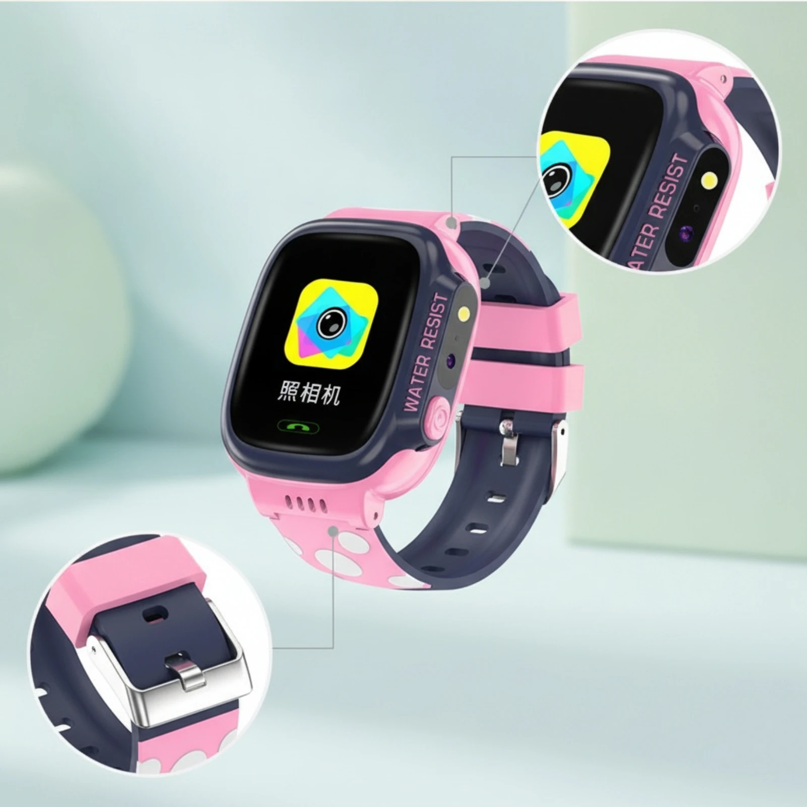 Smartwatch with Camera Multifunction Touchscreen Smart Watch Wireless Compact for Children, School