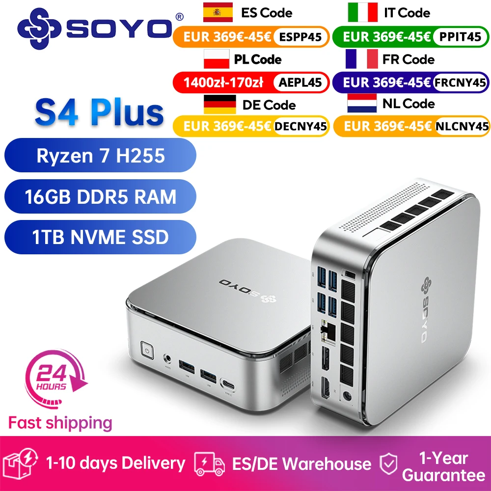 Mini PC SOYO S4 Plus Ryzen 7