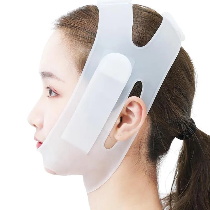 Dispositivo de adelgazamiento facial, banda de estiramiento facial, levantamiento de pliegues nasolabiales, reducción de doble mentón, mascarilla facial en forma de V