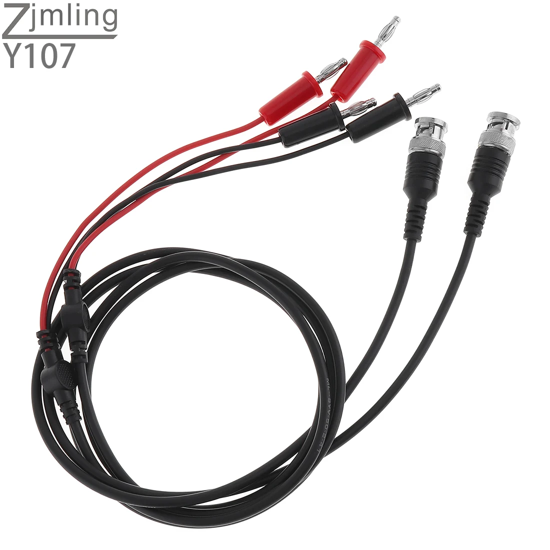 2pcs BNC Male Plug Q9 to Dual Double Banana Plug Jack Connector Test Probe Cable Instrument Parts & Accessories