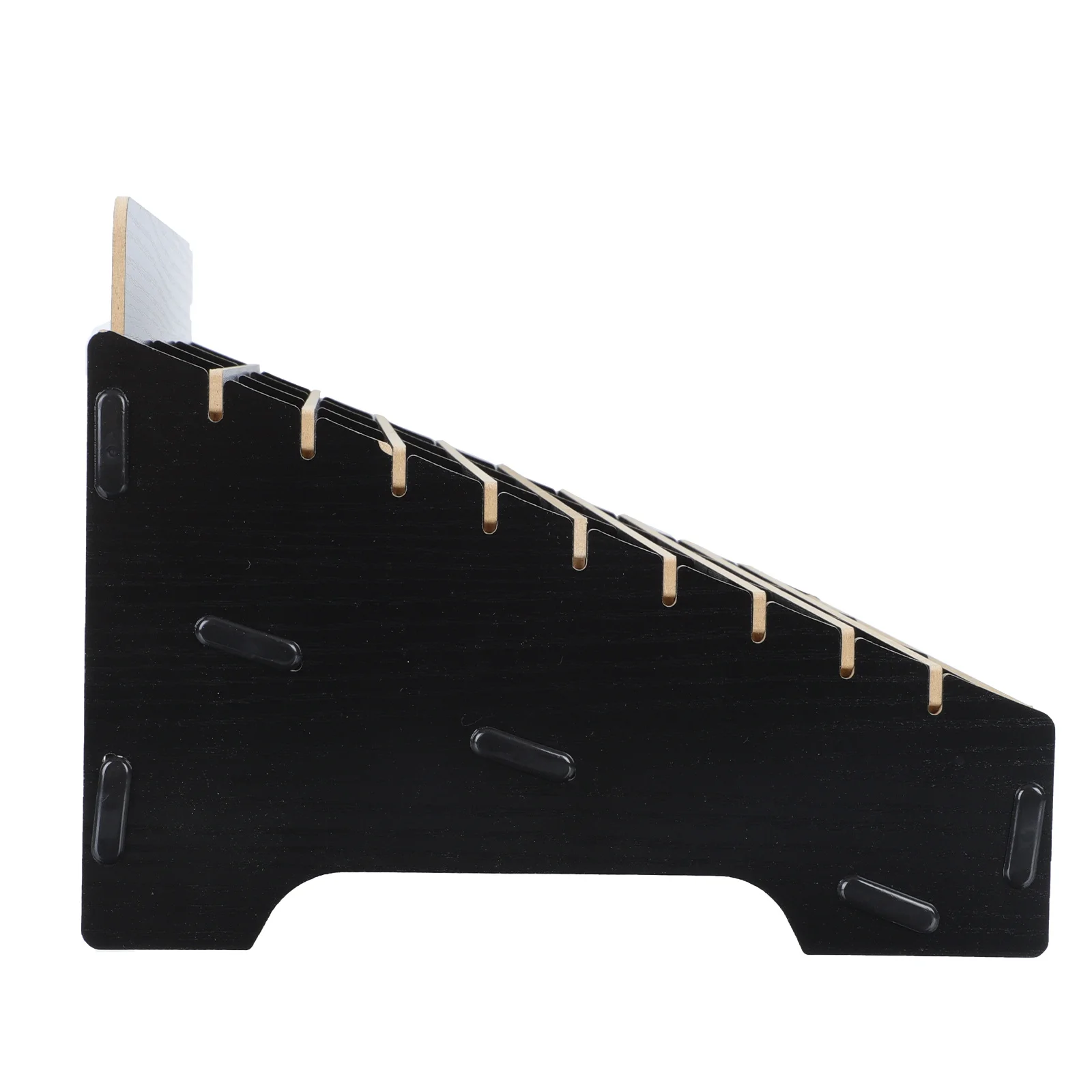 

Multi-Grid Wooden Phone Storage Box Black Temporary Organizer Smooth Touch Elegant Design for Classroom Meeting Room Small Items