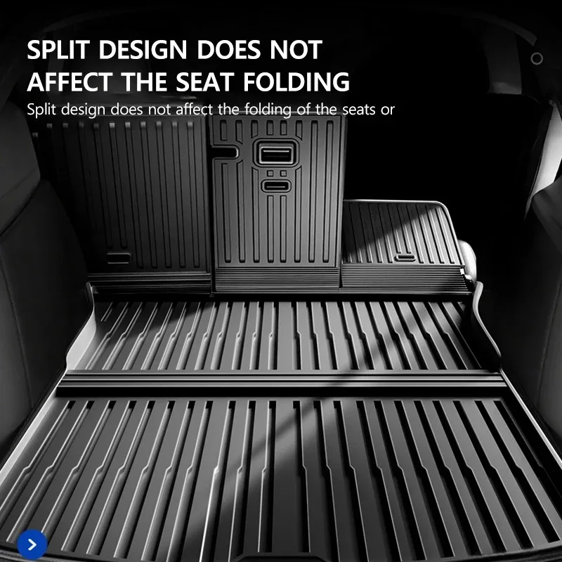 For New Tesla Model Y Juniper 2025+ Trunk Mat TPE Waterproof Anti-Slip Anti-Scratch Integrated Cargo Liner Car Backrest Pad