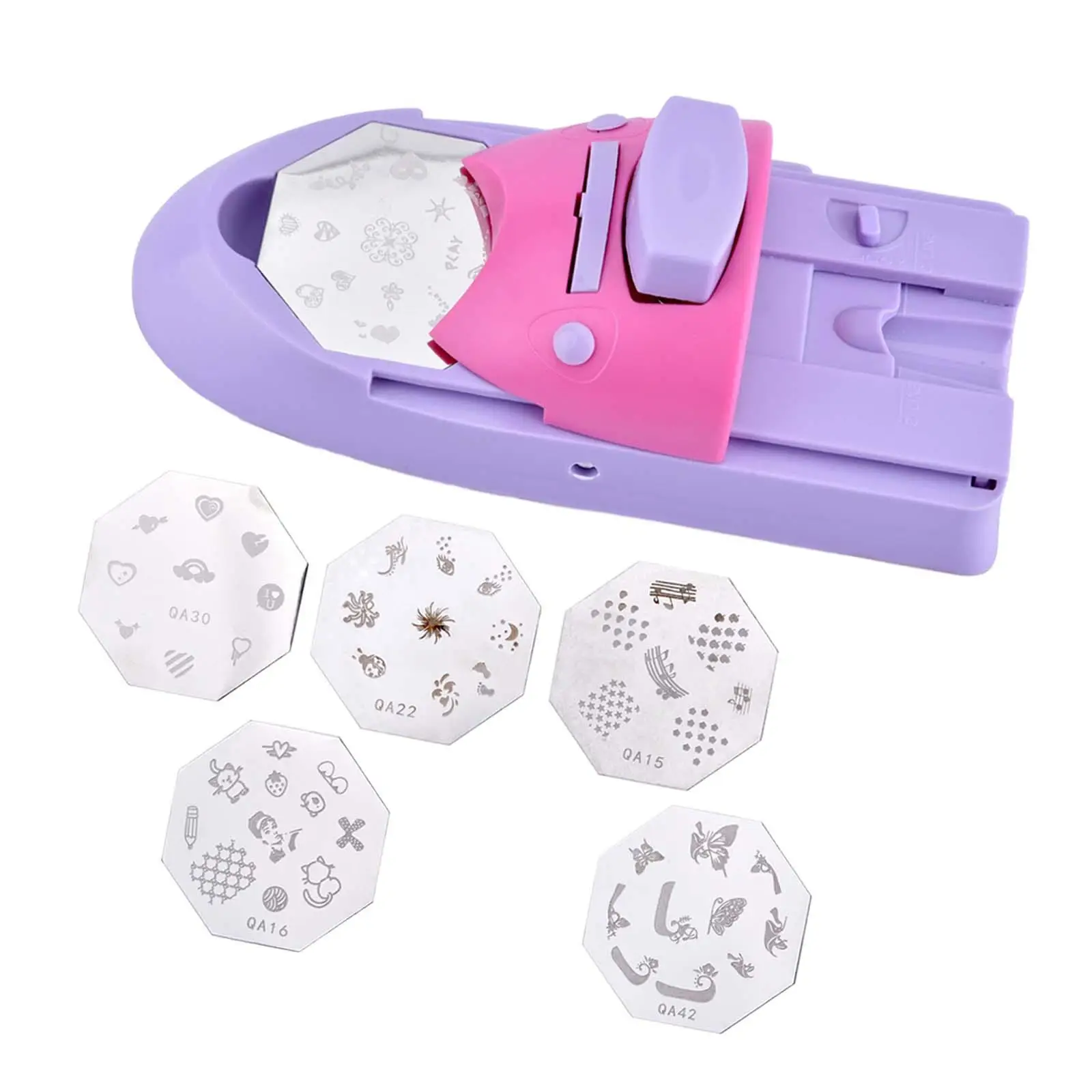 Portable Nail Art Stamping Machine Durable PP Material for Nail Design and Decoration at Home