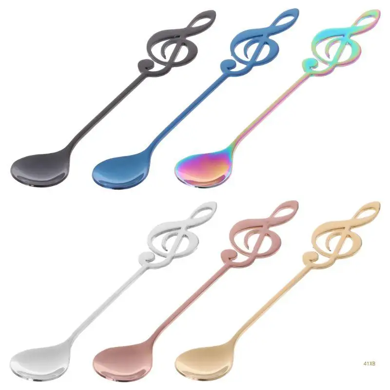 41XB Stainless Steel Musical Note Coffee Tea Stirring Spoon for Creative Cutler