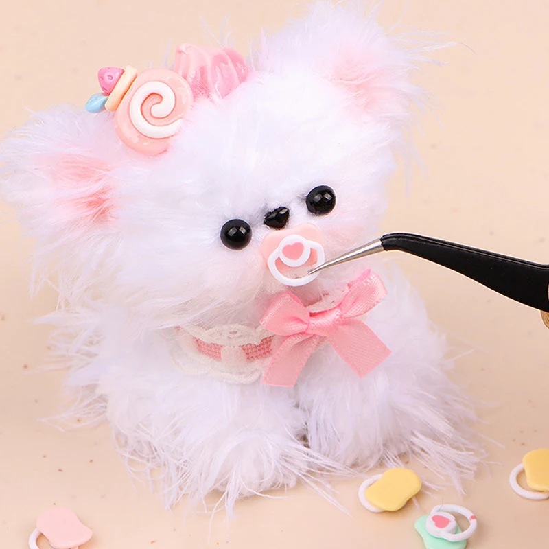 5/6Pcs Dollhouse Mini Heart-Shaped Doll Pacifiers Set Lovely Dummy Nipples Play House Supplies Dolls House Kids Toy Accessories