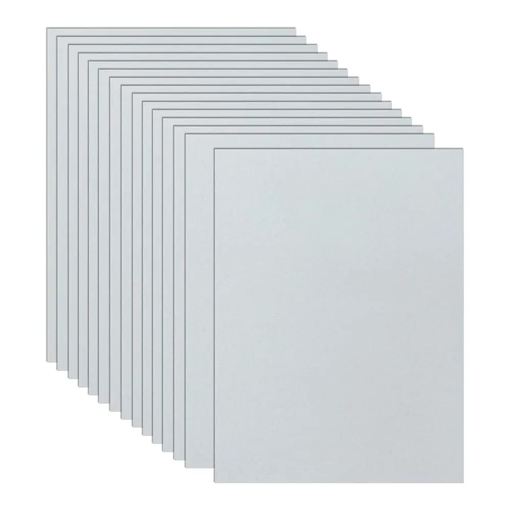 

100 листов серого картона 8,5 x 11 дюймов, бумага для сертификатов, серебристый картон премиум-класса 80 фунтов для приглашений, рукоделия, открыток, карточек