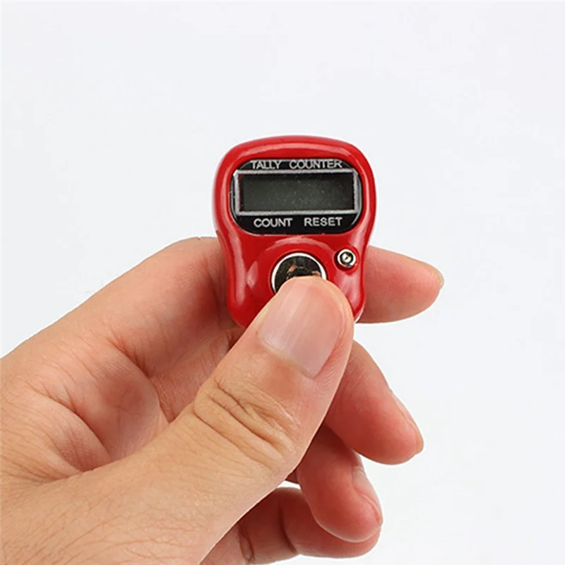 EDT-LCD électronique doigt main anneau tricot rangée compteur podomètre numérique main compteur couleur aléatoire