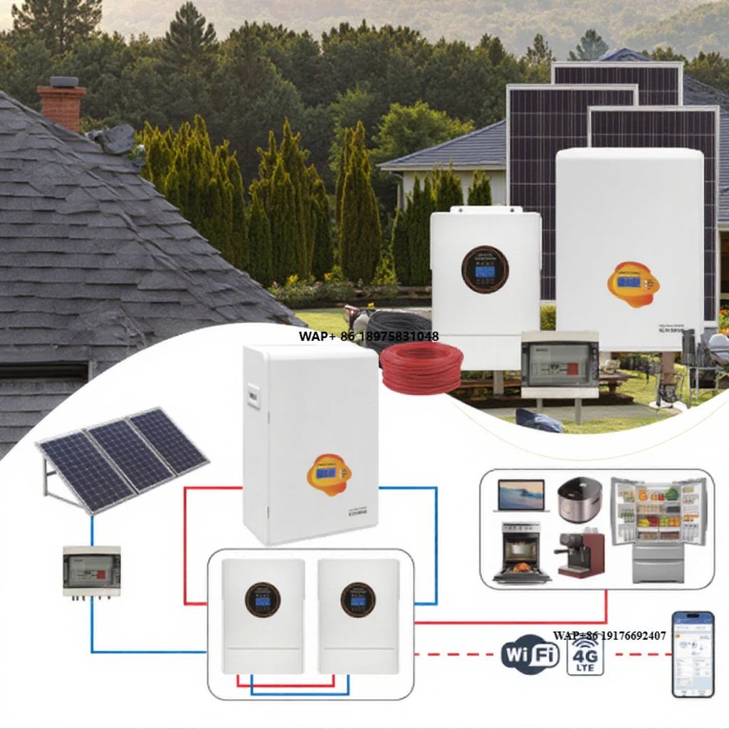Off-Grid Monocrystalline Silicon Solar Energy System with Lithium Ion Battery MPPT Controller 10 kW Load for Home Use