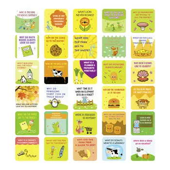 60張笑話卡片,午餐盒便條卡,學生勵志趣味雙關語卡片,課堂迷你便條明信片 10 最佳銷售 激勵卡片 - №1