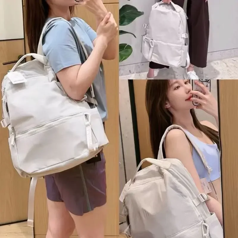 

Lemon 2025 Новая многофункциональная двойная сумка для учащихся младших и старшеклассников, деловая компьютерная сумка, нейлоновый материал