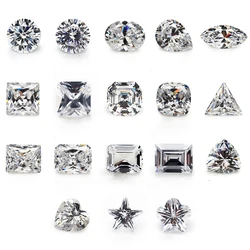18 Different Shape Loose Zircon 5A White Cubic Zircoia Stone Set CZ About 6mm