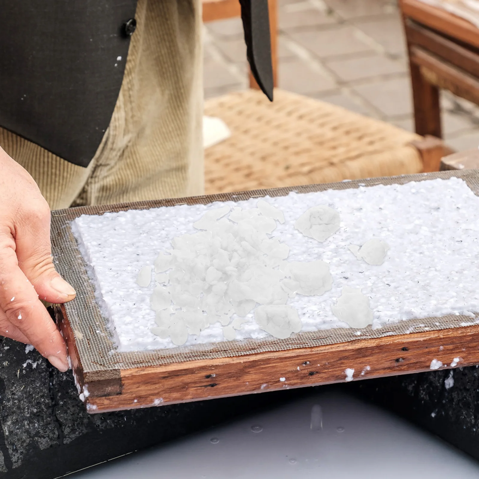 لب صناعة الورق التقليدي لب الخشب الطبيعي لوازم الورق المصنوعة يدويًا مواد حرفية ذاتية الصنع أنشطة المدارس والمشاريع الإبداعية #2