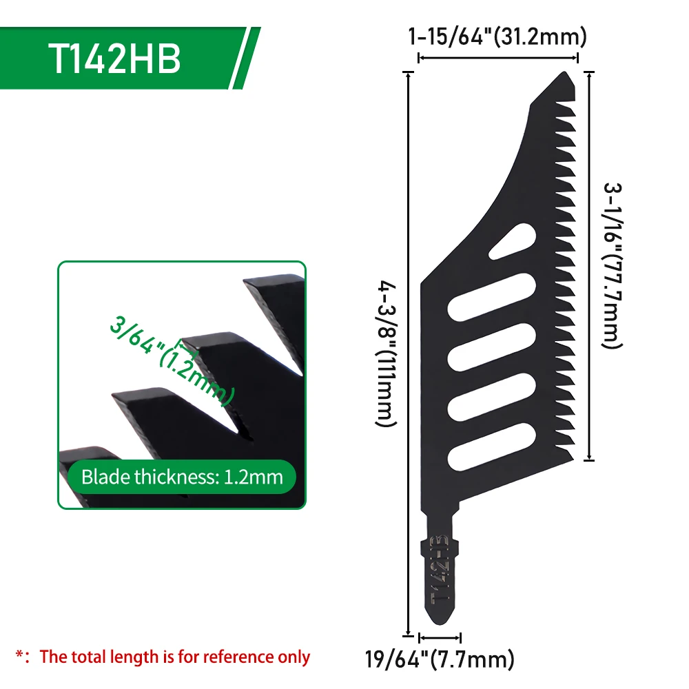LAVIE 5pcs Mata Gergaji Lengkung T142HB Set T Shank Flush Cutting Pengganti Mata Gergaji Untuk Pemotong Presisi Aksesoris Perkakas Listrik