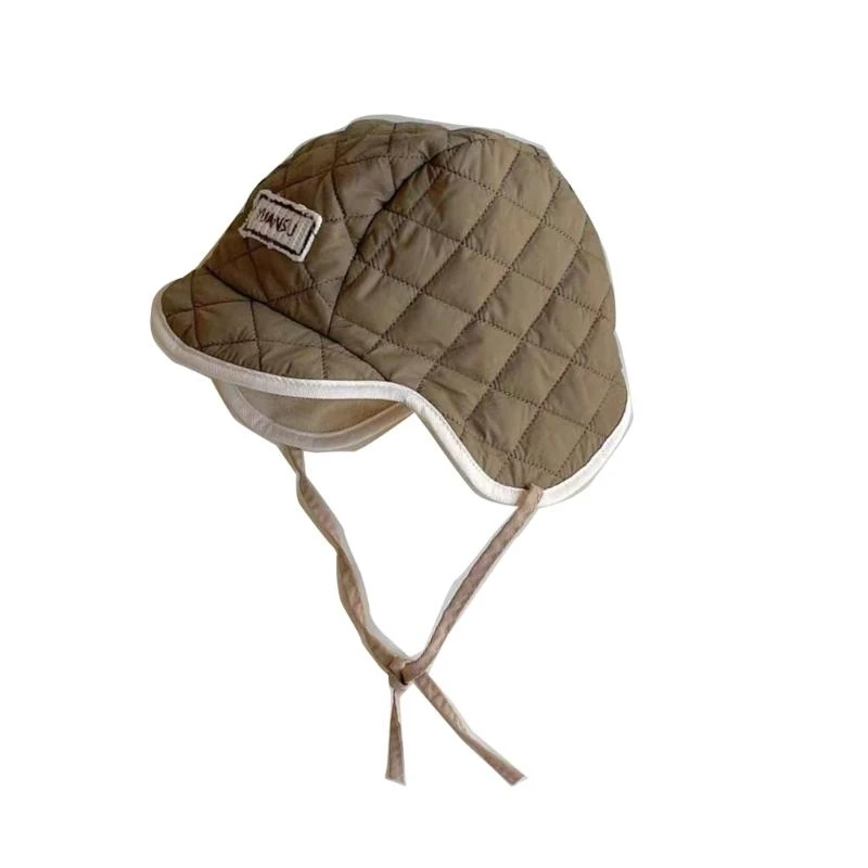 

J15U Хлопковая зимняя шапка-бини для мальчиков и девочек, шапка-ушанка, холодная и теплая детская шапка-шапочка