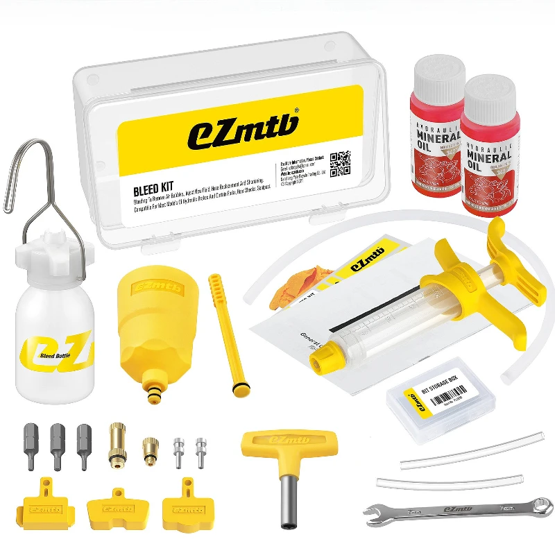 60ml 1/2pcs Bicycle Brake Oil Bleed Kit Repair Tools 8/11set Hydraulic Disc Brakes Multi-Spec ZOOM/Shima Mineral Fluid Injector