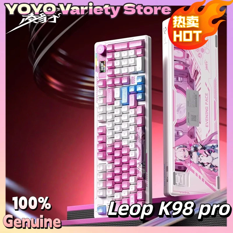 

Leop K98 Pro игровая механическая клавиатура, беспроводная Bluetooth, 3 режима, киберспортная офисная настраиваемая игровая клавиатура, аксессуары для ПК