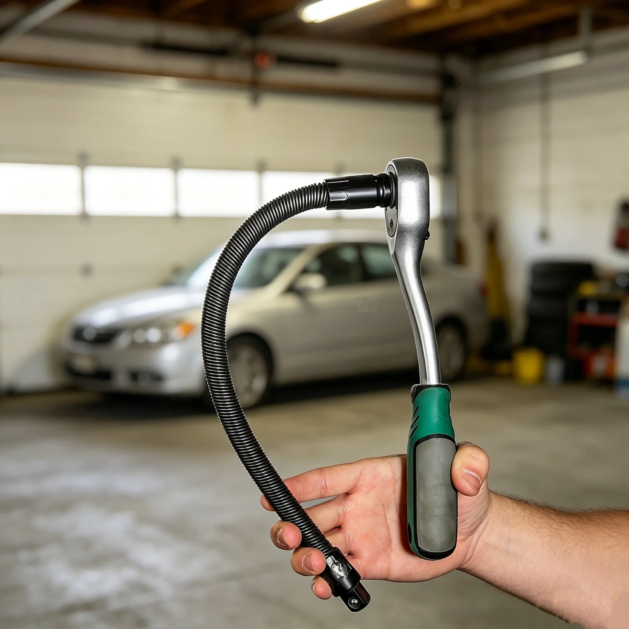 

Flexible Socket Ratchet Wrench Extension Bar Auto Repair Tool 1/2Inch Driver Flexible Socket Extension Bar Wrench Extension Rod
