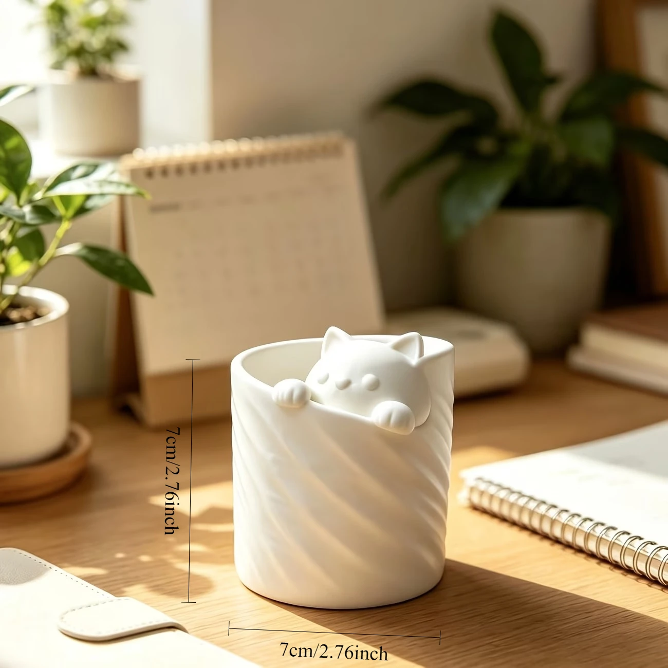 1Pc 3D Printed Multifunctional Mini Storage Ornament, Desk Pen Holder, Makeup Brush Organizer, Bathroom Toothbrush Storage Pot