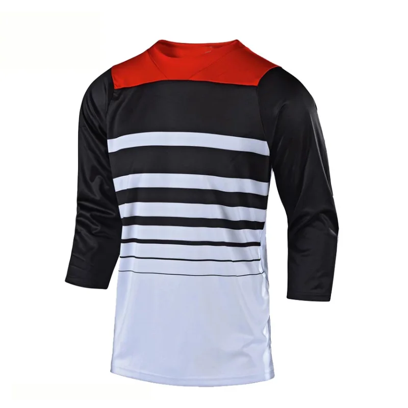 Quick Dry MX Bike Motocross Jersey DH MTB TShirt Clothes 3/4 Sleeve  Breathable  Drying Enduro 