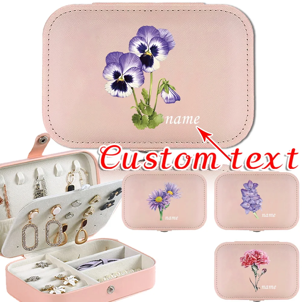 

Personalized Customized Name Classic Jewelry Storage Box Fashion Cosmetic Storage Boxs Portable Jewelry Organizer Display
