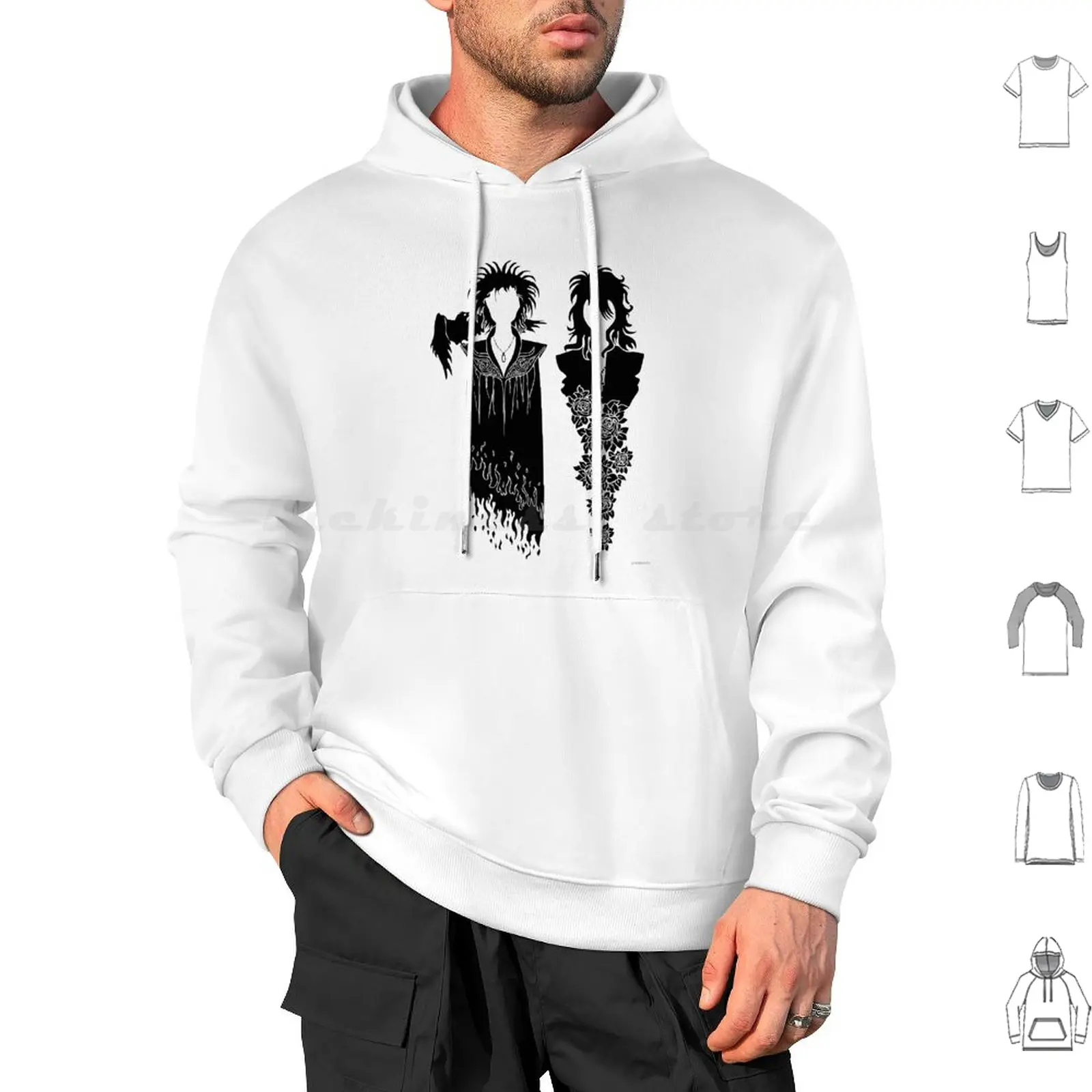 Dream & Death-Sudadera con capucha de algodón de manga larga para hombre, Sudadera con capucha de manga larga con estampado de la muerte de los cómics, en color negro