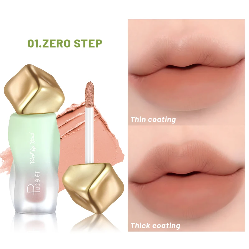 أحمر شفاه سائل لعيد الحب من Pudaier لا يلتصق على كوب ملمع شفاه، وخلق شفاه ساحرة، وتاريخ عيد الحب